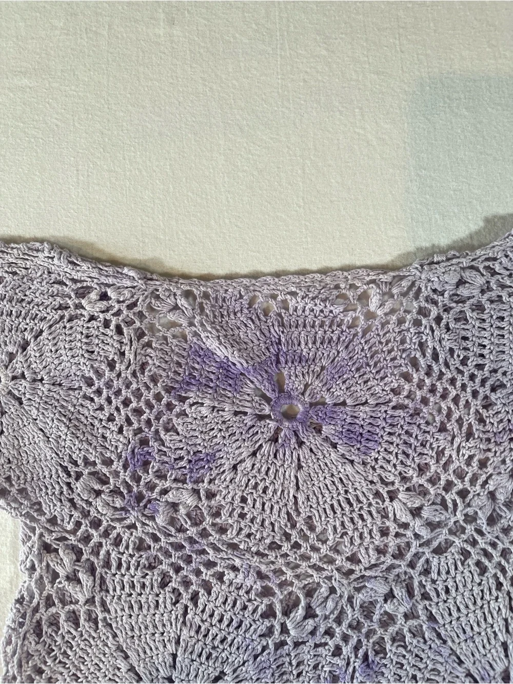Handmade delicate crochet